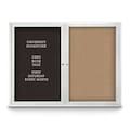 United Visual Products Corkboard, 72"x48", Ultramarine/Bronze UV434H-BRONZE-ULTMAR